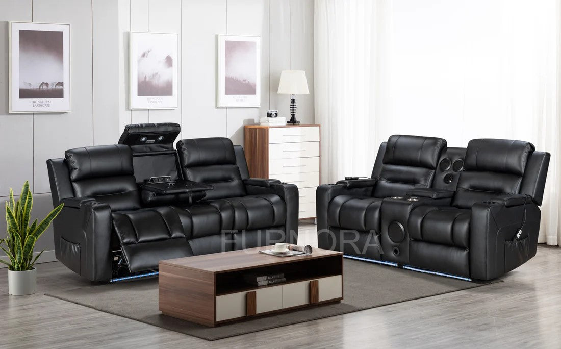 Bolero 3+2 Leather Recliner Sofa Set