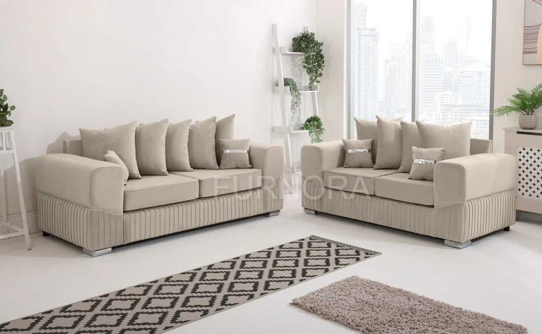 Monaco 3+2 Sofa Set with Scatter Back Cushions